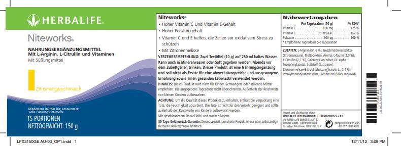 HERBALIFE - Niteworks® 150g